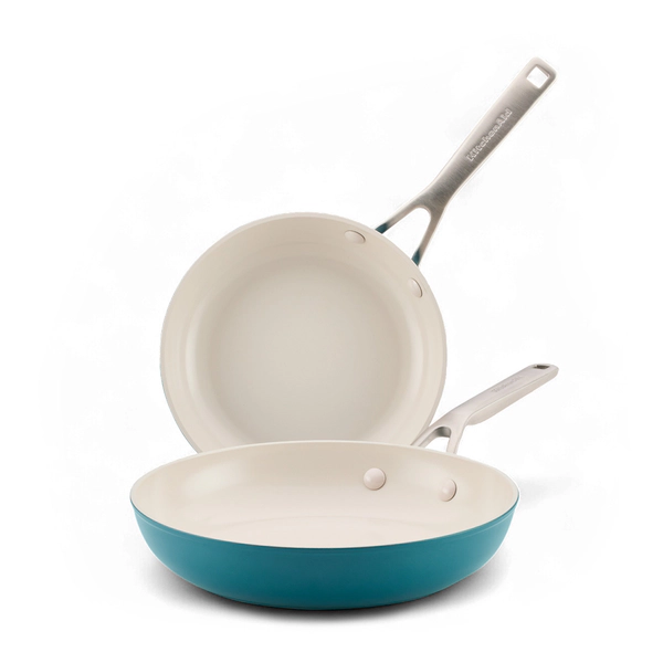 Set de sartenes Kitchenaid x2 21 y 25 cm Anodizado Agave