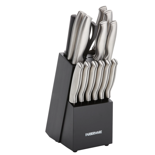 Taco de cuchillos Farberware 15 Pzs Mango Acero Negro