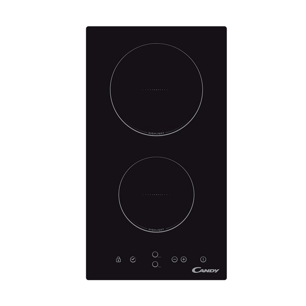 Anafe eléctrico vitrocerámico Candy 2 hornallas 30cm