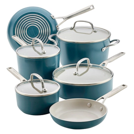 Bateria de cocina Kitchenaid 10 Pzs Ceramico Agave