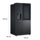 Heladera LG Inverter 718Lts Instaview Negra Side By Side
