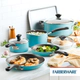 Batería de cocina Farberware 15 pzs Antiadherente azul