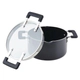 Olla coladora con tapa Farberware 5,6lt antiadherente negra