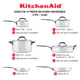 Bateria de cocina Kitchenaid 10 Pzs Acero Inoxidable