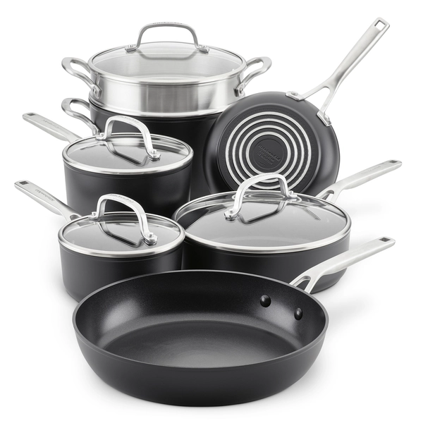 Batería de cocina Kitchenaid 11 pzs Anodizado