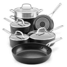 Batería de cocina Kitchenaid 11 pzs Anodizado