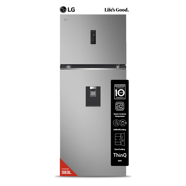 Heladera LG 383Lt Inverter Dispenser Silver