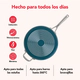 Sarten con tapa y asa Kitchenaid 4,7Lts Anodizado Agave