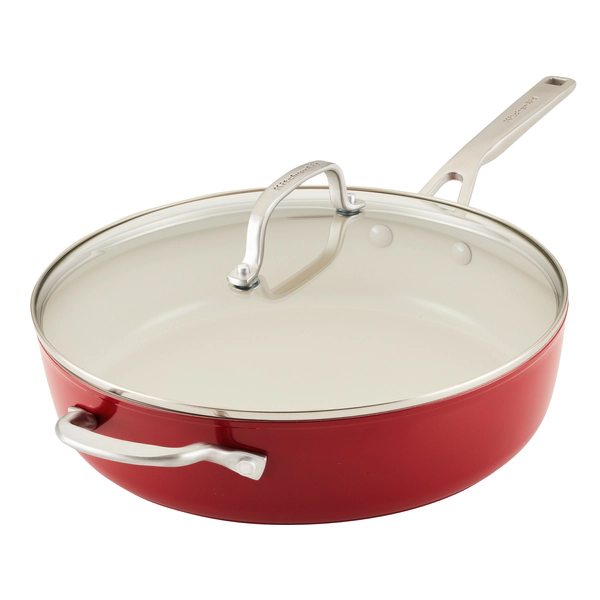 Sarten Kitchenaid Antiadherente Cerámico 4,7L Rojo