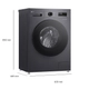 Lavarropas LG 6,5KG Inverter Steam Negro