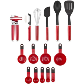 Set De Utensilios Kitchenaid 15 Pzs Rojo