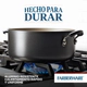 Olla con tapa y vaporiera Farberware 5,5lt antiadherente negra