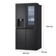 Heladera LG Instaview Side By Side Inverter 418Lts Negro Matte
