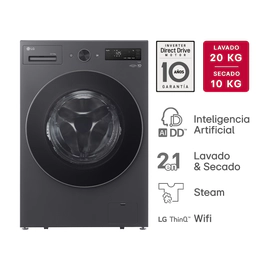 Lavasecarropas LG 20 + 10 Kg Inverter