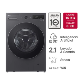 Lavasecarropas LG 15 + 8 Kg Inverter