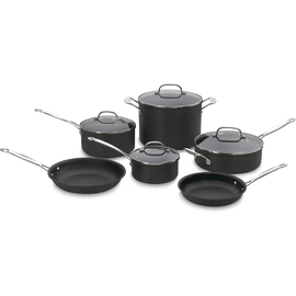 Batería de cocina 10 pzs anodizado negro 66-10 de Cuisinart®