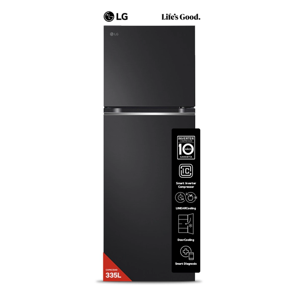 HELADERA LG VT34BPM 335LTS INVERTER NEGRO MATTE