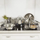 BATERIA DE COCINA CUISINART 77-11G 11 PIEZAS ACERO INOX