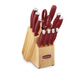 SET DE CUCHILLOS CUISINART C77SSR-12P 12 PIEZAS ACERO INOX ROJO
