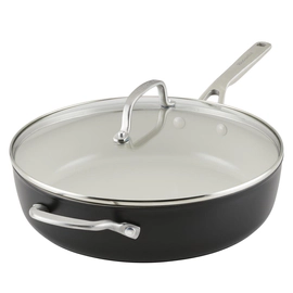 SARTEN KITCHENAID 84841 C/TAPA ANTIADH CERÁMICO ANODIZADO DURO 4,7L NEGRO (TAI)