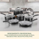 BATERIA DE COCINA CUISINART 54C-11BK 11 PIEZAS ANTIADHERENTE CERAMICO