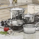 BATERIA DE COCINA CUISINART 77-7P1 7 PIEZAS ACERO INOX