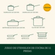 BATERIA DE COCINA CUISINART 54C-11BK 11 PIEZAS ANTIADHERENTE CERAMICO