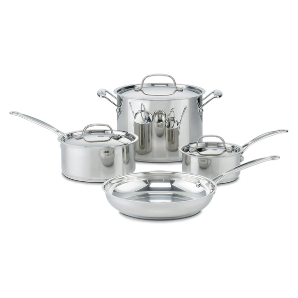 BATERIA DE COCINA CUISINART 77-7P1 7 PIEZAS ACERO INOX