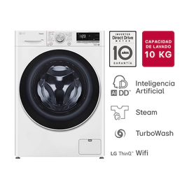 LAVARROPAS LG WM10WVC4S6 INVERTER 10KG 1400RPM AI DD THIN Q