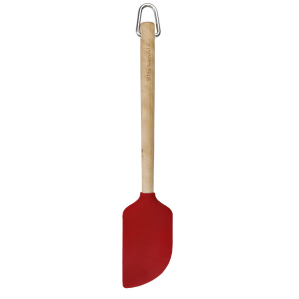 ESPATULA RASPADORA SILICONA KITCHENAID KQR731OHERE MANGO ABEDUL ROJO (CHI)