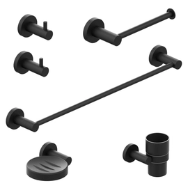 Accesorios de baño Hidromet Dynamic 6 pzas Black 08582NEGR
