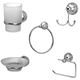 Accesorios de baño Peirano kit 5 pzas linea 8000 cromo 8005