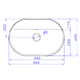 Bacha Deca Slim de apoyo oval 60X40X13.5 bco sin aguj L.14060.M.17