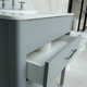 Vanitory Campi curve 60 gris con mesada loza 3 agujero
