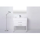Mueble Campi Curve 100 blanco c/mesada de loza 3ag