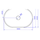 Bacha Deca Slim Oval de apoyo 60X40X13.5 negro mate L.14060.94