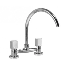 Griferia de cocina Hidromet Viena cromo blanco 01030CRBL