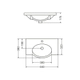 Bacha de Baño Ferrum Venecia 64 Cm 1 Ag VNC-MS-004-BL