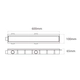Desague Ideal Encastrable 60cm base ABS rejilla acero inox bco 12150