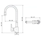 Grifería de cocina Piazza emblem canilla flexible 10017NE