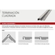 Perfil Terminacion cuadrada Atrim Ac Inox esmerilado 15mm