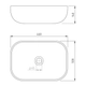 Bacha Peirano 460x320x140 de apoyo blanca BCH12