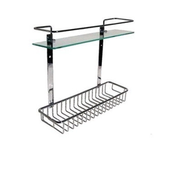 Accesorio Repisa Doble Con 1 Cristal - Niquel Cromo Kurymar