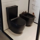 Inodoro largo c/ asiento Peirano Stone negro INO104N-1(B)