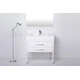Mueble Curve Campi 80 cm Blanco con Mesada 1AG CU80C/LM