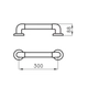 Barral recto Ferrum 30cm traful blanco ESP-BR-012-BL