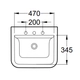 Lavatorio Roca The Gap 550 C/Fij Bco