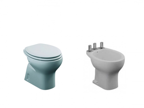 Juego Baño Ferrum Atuel Inodoro Corto Bidet Tapa Asiento