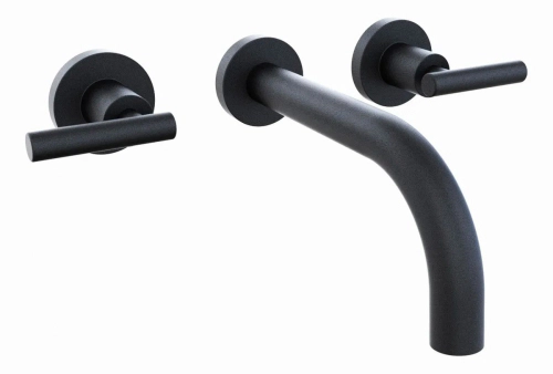 Griferia de lavatorio Hidromet Sun lever pared black 4590