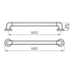 Barral Ferrum 60 cm traful recto negro ESP-BR-015-NE